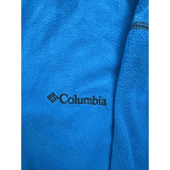 Columbia Sport 1/4 Zip Mens Fleece Pullover Sz L Blue And Gray - Picture 2 of 6